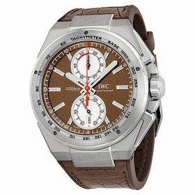 IWC Ingenieur Chronograph Silberpfeil Brown Dial Leather Strap Automatic Men's Watch IW378511