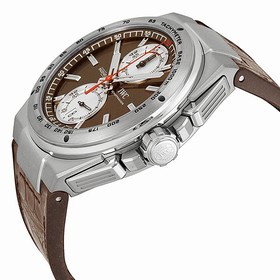 IWC Ingenieur Chronograph Silberpfeil Brown Dial Leather Strap Automatic Men's Watch IW378511