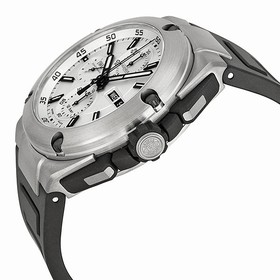 IWC Ingenieur Double Chronograph Silver Dial Rubber Strap Automatic Men's Watch IW386501