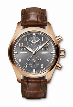 IWC Pilot Spitfire Perpetual Calendar Digital Date-Month Rose Gold Men's Watch IW379105