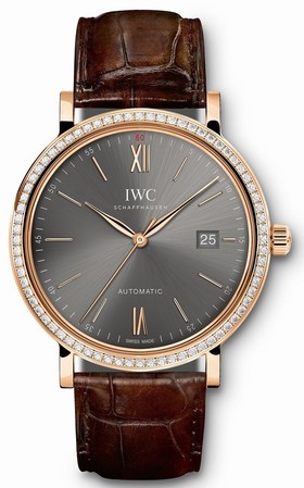IWC Portofino Anthracite Dial Diamond Automatic Men's Watch 3565-16