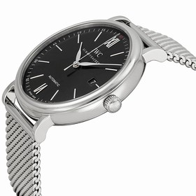 IWC Portofino Black Dial Stainless Steel Men's Watch IW356506