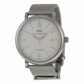 IWC Portofino Silver Dial Stainless Steel Mesh Men's Watch IW356507