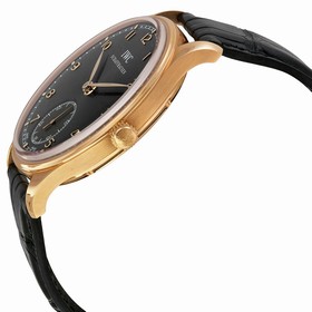 IWC Portuguese Ardoise Dial 18kt Rose Gold Black Leather Men's Watch 5454-06