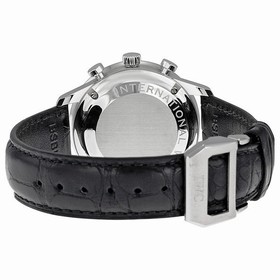 IWC Portuguese Automatic Chronograph Black Dial Black Leather Men's Watch 3714-47