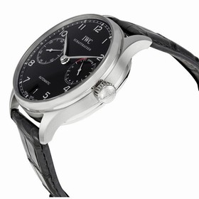IWC Portuguese Automatic Black Dial Steel Black Men's Watch IW500109
