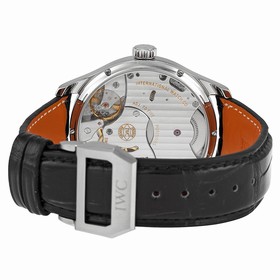 IWC Portuguese Hand Wound Eight Days Black Leather Men's Watch IW510202
