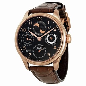 IWC Portuguese Perpetual Calendar Black Dial Men's Watch 5032-02