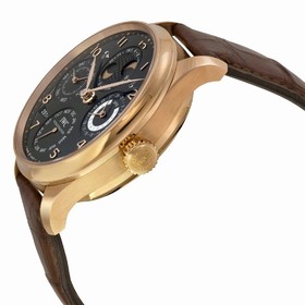 IWC Portuguese Perpetual Calendar Hemisphere Moonphase 18kt Rose Gold Brown Leather Men's Watch IWC5021-22