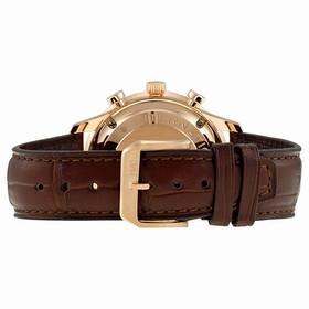 IWC Portuguese Silver Dial Chronograph Rose Gold Leather Automatic Men's Watch IW371480