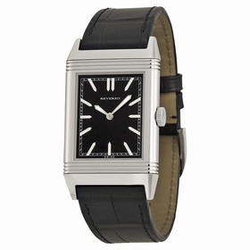 Jaeger Le Coultre Reverso Grande Ultra Thin Black Dial Leather Men's Watch Q2788570