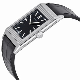 Jaeger Le Coultre Reverso Grande Ultra Thin Black Dial Leather Men's Watch Q2788570