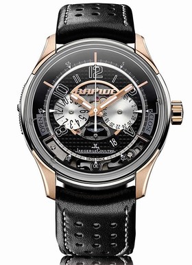 Jaeger LeCoultre AMVOX Black Dial 18kt Rose Gold Black Leather Men's Watch Q192H47A
