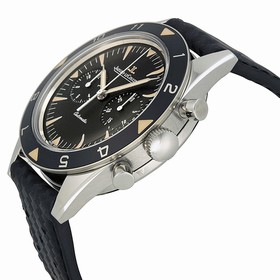 Jaeger LeCoultre Deep Sea Master Compressor Black Dial Black Leather Men's Watch Q207857J
