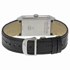 Jaeger Lecoultre Grande Reverso Automatic White Dial Black Leather Men's Watch Q3808420