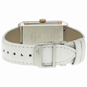Jaeger LeCoultre Grande Reverso Lady Ultra Thin Silver Dial White Leather Watch Q3204420