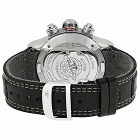 Jaeger LeCoultre Master Compressor Automatic Black Dial Black Leather Men's Watch Q1768421