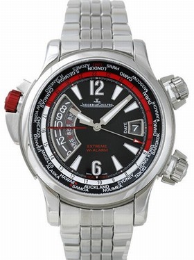 Jaeger LeCoultre Master Compressor W Alarm Black Dial Stainless Steel Automatic Men's Watch Q1778170