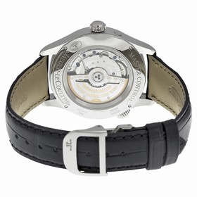 Jaeger Lecoultre Master Geographic Silver Dial Black Leather Men's Watch Q1428421