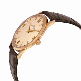 Jaeger LeCoultre Master Ultra Thin Off White Dial 18kt Rose Gold Brown Leather Men's Watch Q1342420