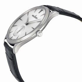 Jaeger LeCoultre Master Ultra Thin Silver Dial Black Leather Men's Watch Q1278420