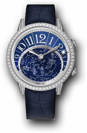 Jaeger LeCoultre Rendez-Vous Celestial Blue Dial Alligator Leather Automatic Ladies Watch Q3483590