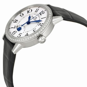 Jaeger LeCoultre Rendez-Vous Night and Day Silver Dial Diamond Leather Ladies Watch Q3468421