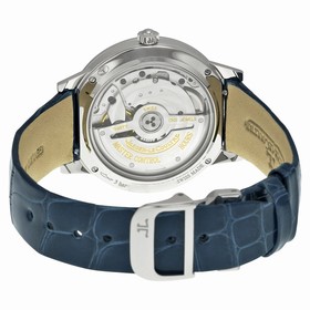 Jaeger LeCoultre Rendez-Vous Silver Dial Diamond Bezel Blue Leather Ladies Watch Q3448420