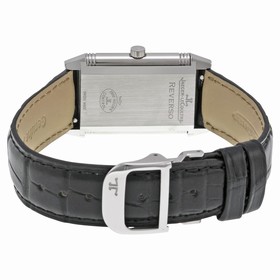 Jaeger LeCoultre Reverso Classique White Dial Black Leather Ladies Watch Q2518412