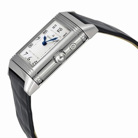 Jaeger LeCoultre Reverso Duetto Duo Black Leather Strap Men's Watch Q2698420-BK