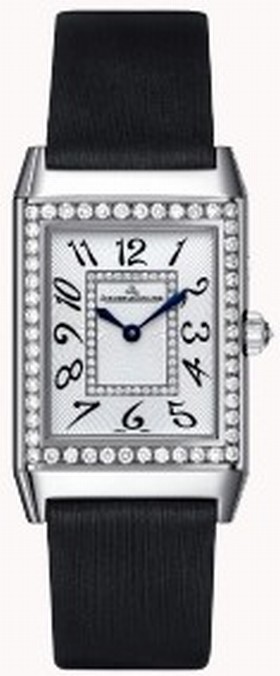 Jaeger LeCoultre Reverso Duetto Silver Guilloche 18kt White Gold Black Satin Q2693401