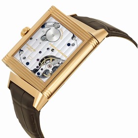 Jaeger LeCoultre Reverso Grande Classique 976 Silver Dial Brown Leather Men's Watch Q3732520