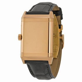 Jaeger LeCoultre Reverso Grande Taille Silver Dial Black Leather Men's Watch Q2702421-BK