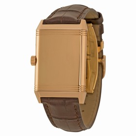 Jaeger LeCoultre Reverso Grande Taille Silver Dial Black Leather Men's Watch Q2702421