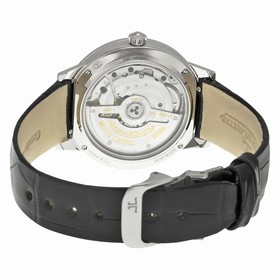 Jaeger LeCoultre Rendez-vous Day and Night Silver Dial Stainless Steel Diamond Black Leather Ladies Watch Q3448421