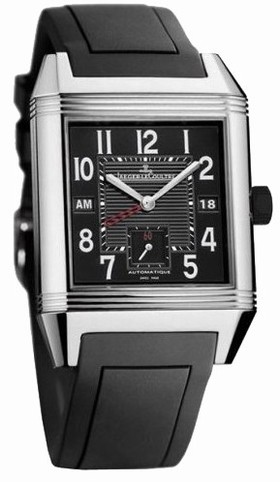 Jaeger LeCoultre Squadra Hometime Black Dial Black Rubber Men's Watch Q700868P