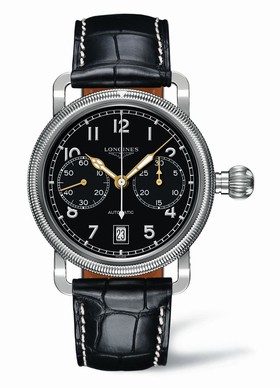 Longines Avigation Oversize Crown Single Push-Piece Chronograph (L2.783.4.53.2)