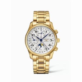 Longines Master Collection Chronograph Calendar Yello Gold Bracelet (L2.673.6.78.6)