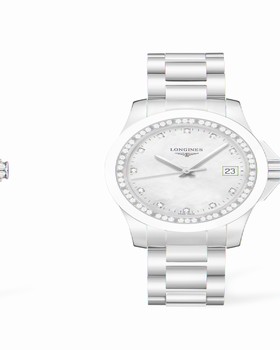 Longines Conquest 35 Quartz Ceramic Diamond (L3.281.0.87.6)