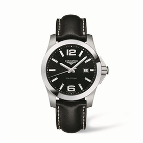 Longines Conquest Quartz 41mm Black Leather (L3.659.4.56.3)