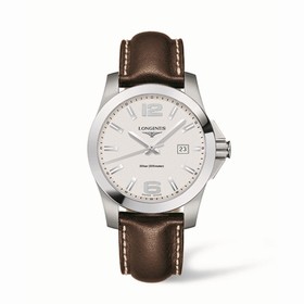 Longines Conquest Quartz 41mm Silver Leather (L3.659.4.76.5)