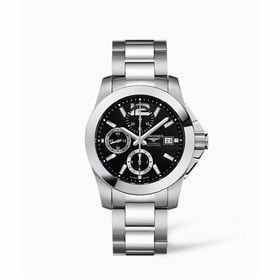 Longines Conquest Chronograph Black Bracelet (L3.662.4.56.6)