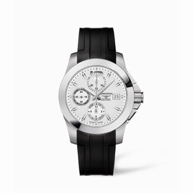 Longines Conquest Chronograph Silver Rubber (L3.662.4.76.2)