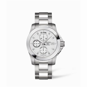 Longines Conquest Chronograph Silver Bracelet (L3.662.4.76.6)