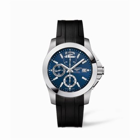 Longines Conquest Chronograph Blue Rubber (L3.662.4.96.2)