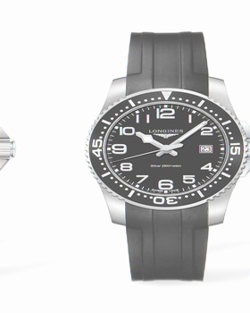 Longines Hydroconquest Quartz 39 Black Rubber (L3.688.4.53.2)