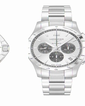 Longines Conquest Chronograph Automatic 44.5mm Silver Panda (L3.697.4.06.6)