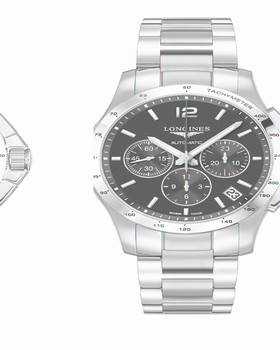 Longines Conquest Chronograph Automatic 44.5mm Black (L3.697.4.56.6)
