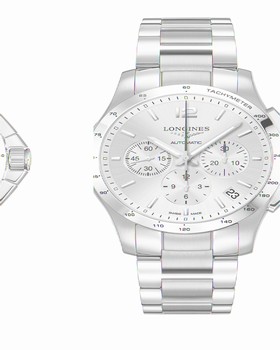 Longines Conquest Chronograph Automatic 44.5mm Silver (L3.697.4.76.6)