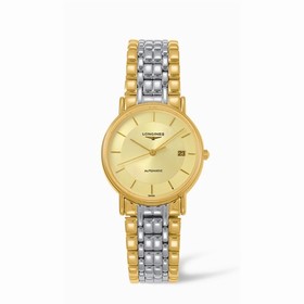 Longines Presence 34.5 Automatic Yellow Stick Yellow Bracelet Two Tone (L4.721.2.42.7)